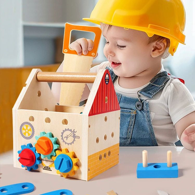 Busy Box™ - Descubre y aprende - Caja de actividades de madera