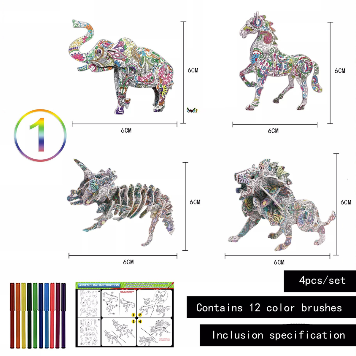 3D Color Puzzle™ - Pinta tu propio edificio - Rompecabezas para colorear en 3D