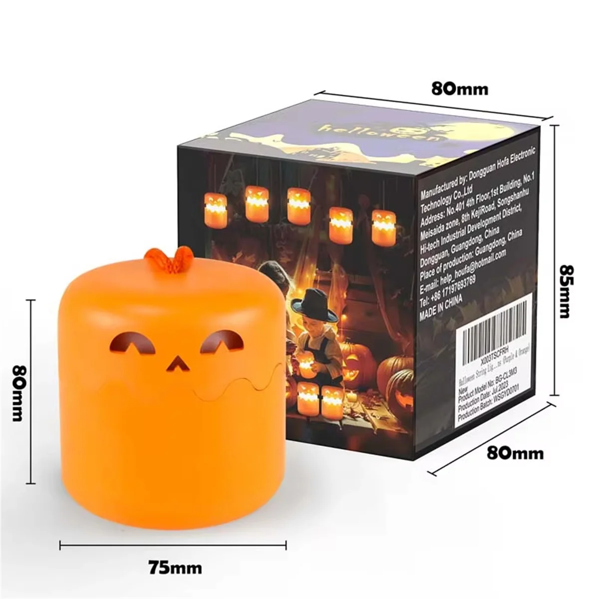 SpookyLight – Festivo y único: lámpara de calabaza de Halloween