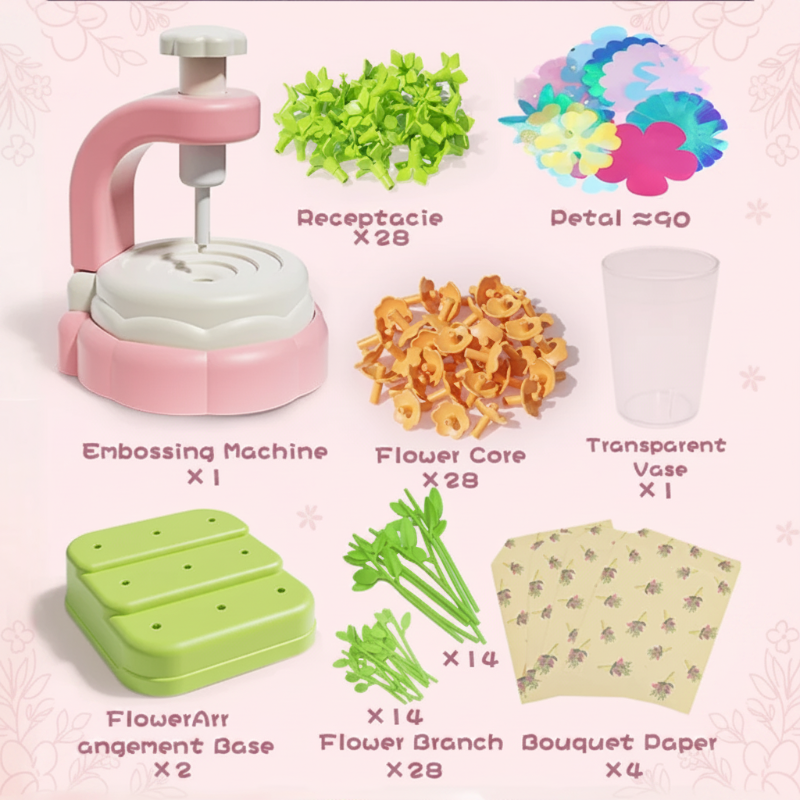 DIY Flower Bouquet Toy – Creativo e interactivo – Set de manualidades con flores