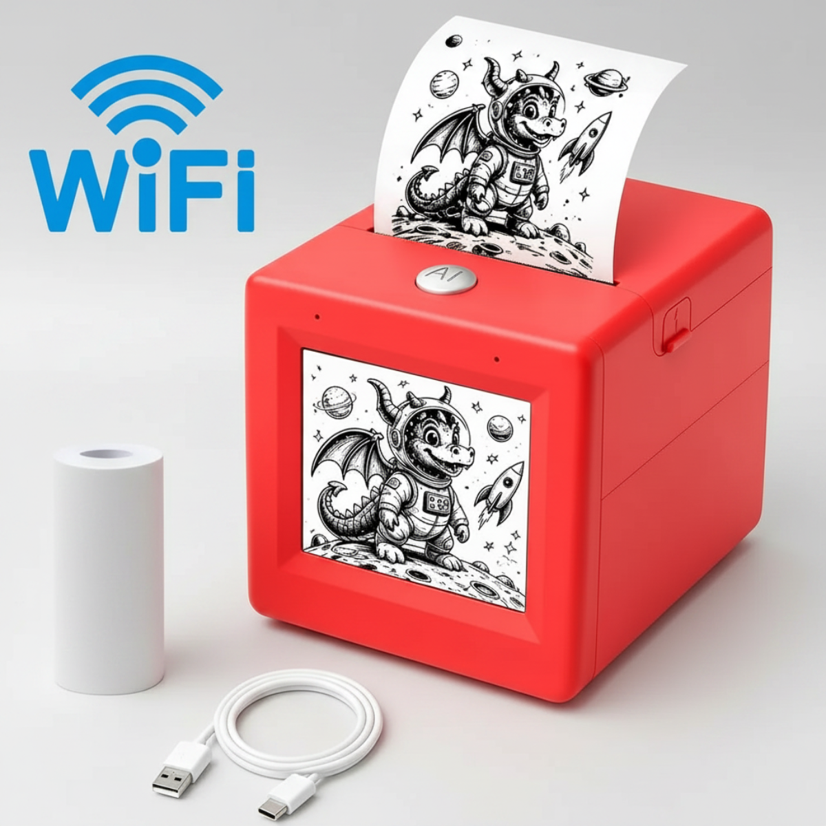 StickerMagic – Educativo y creativo: impresora de pegatinas con IA para niños