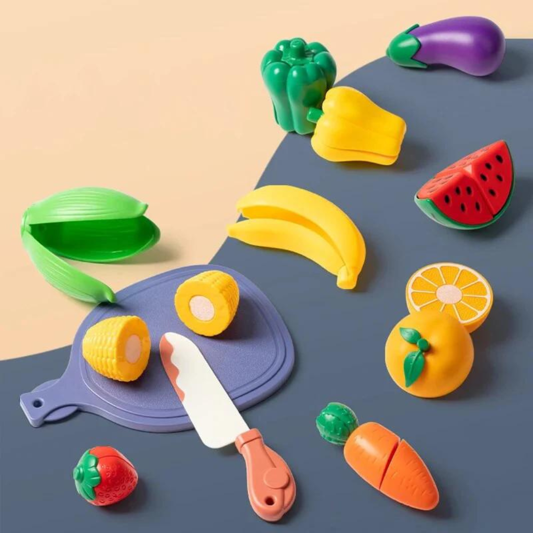 Fruitigo – Aprender y jugar – Set para cortar frutas Montessori