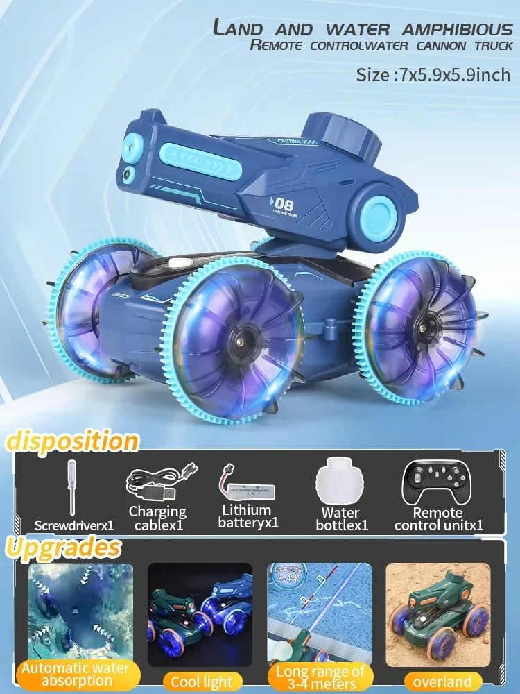 Aqua Racer™ – Doble tan duro – Coche de carreras RC anfibio