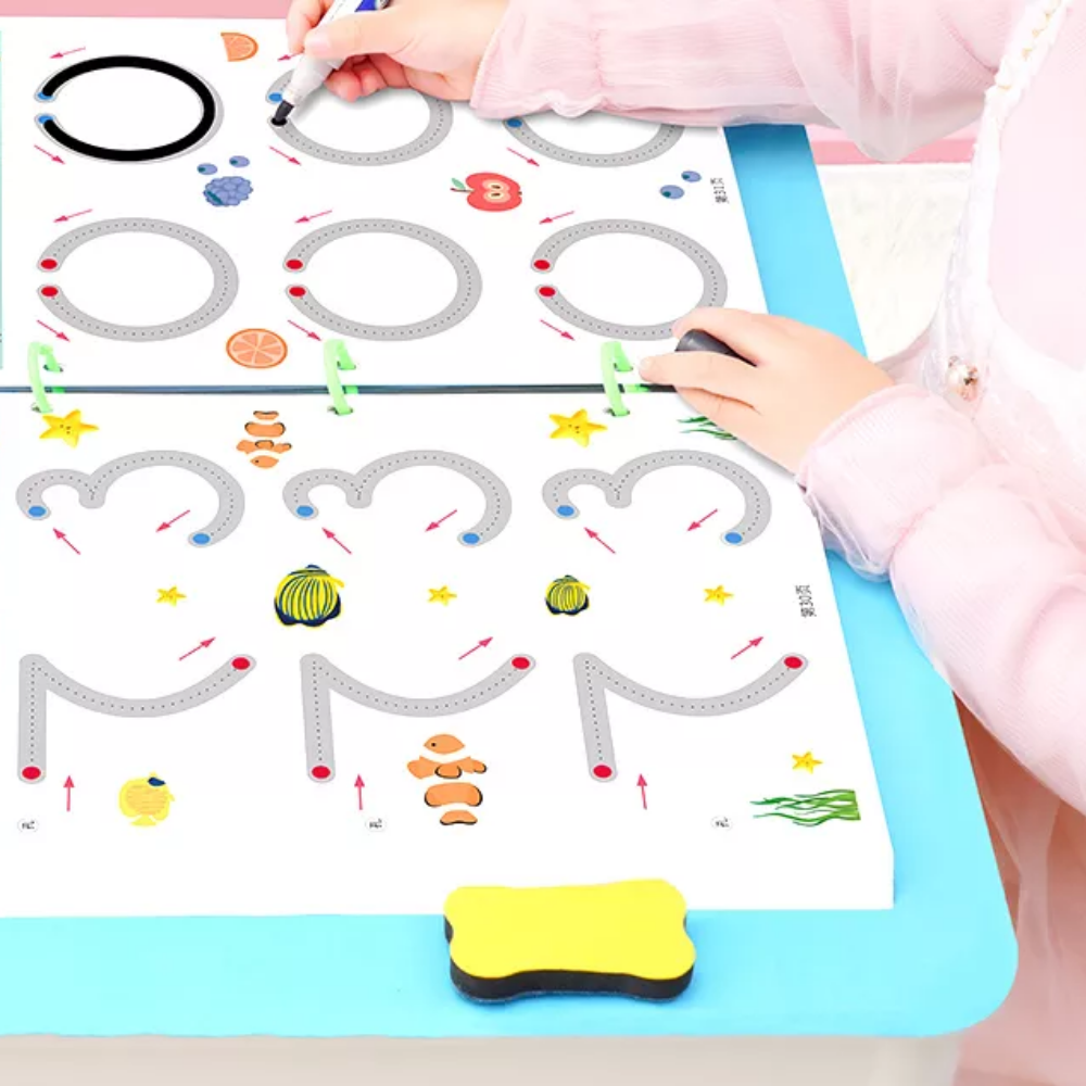 Line Book™ | Primera iniciación a la escritura - Cuaderno de ejercicios para niños