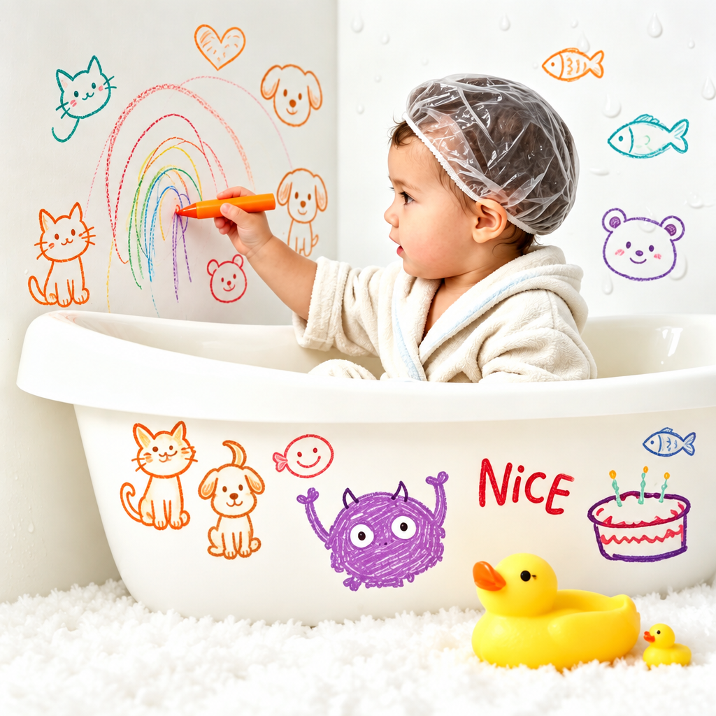 DoodleBath – Colorido y divertido – Juego de 6 tizas de baño