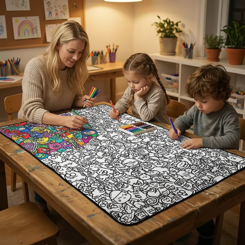 ColorFun – Creativo y educativo – Manta grande para colorear