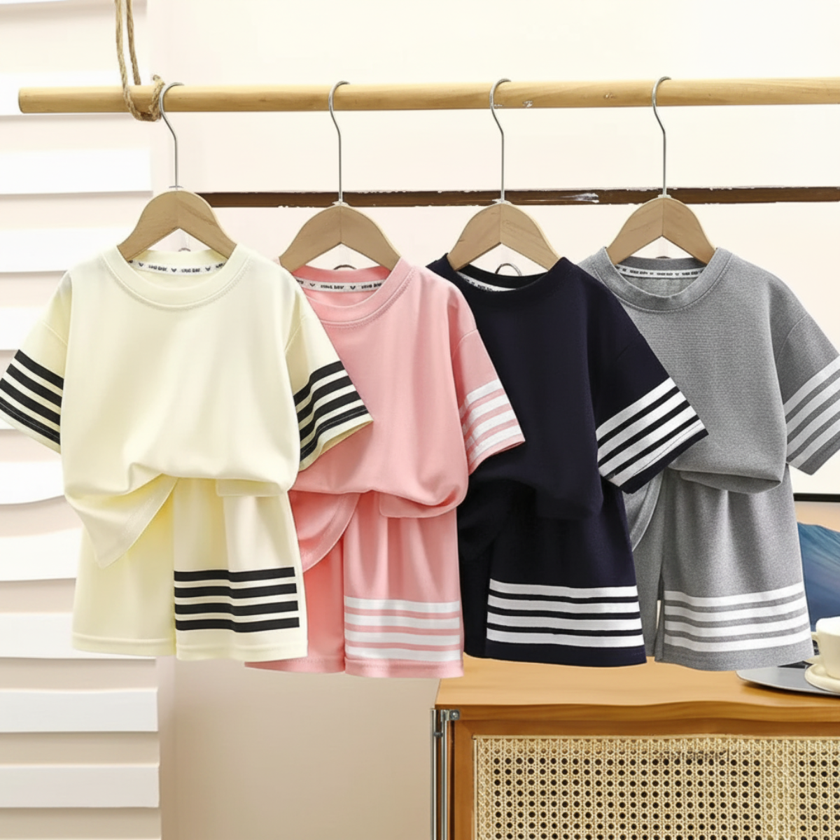 MiniSport – Deportivo y casual – Conjunto de 2 piezas con pantalón corto y camiseta