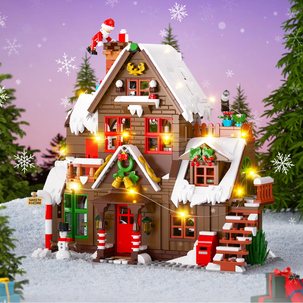 ChristmasHome – Festivo y creativo – Kit de construcción de una casita navideña