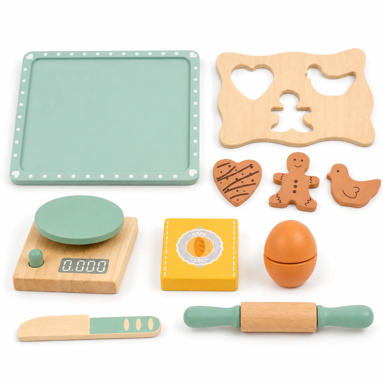 BakeBuddy – Creativo y educativo – Juego de repostería de madera