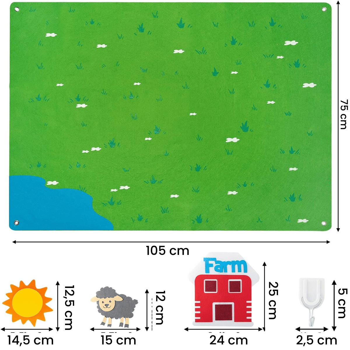 FeltBoard™ - Conozca a los maravillosos animales - Tablero de fieltro