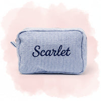 Thumbnail for Striped Name Pouch – Personalizado y con estilo: neceser de maquillaje
