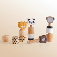 Thumbnail for WoodyFriends – Motricidad y diversión – Juguetes apilables de madera con forma de animales