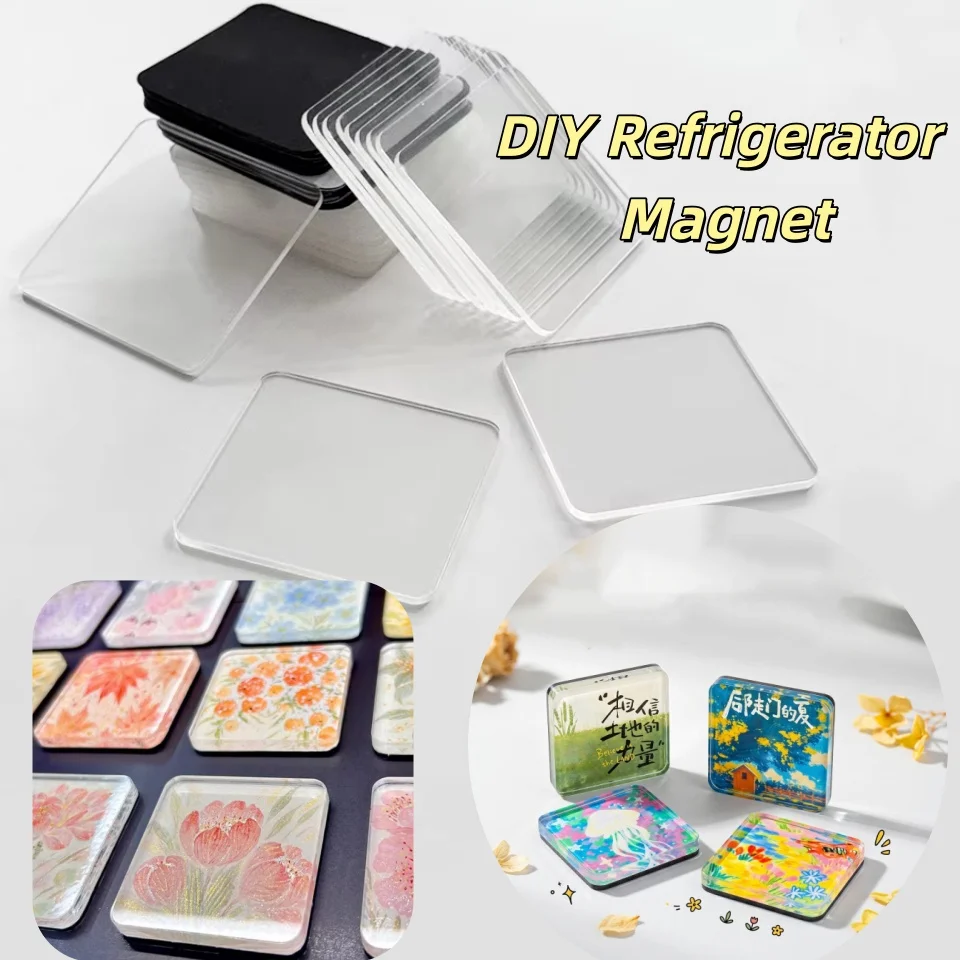 FridgeArt – Creativo y personal: juego de imanes acrílicos para la nevera para hacer tú mismo