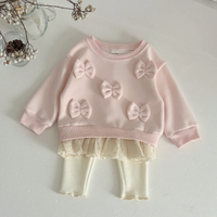 Thumbnail for LittleAngel – Suave y elegante: conjunto para bebé con jersey y pantalones elásticos