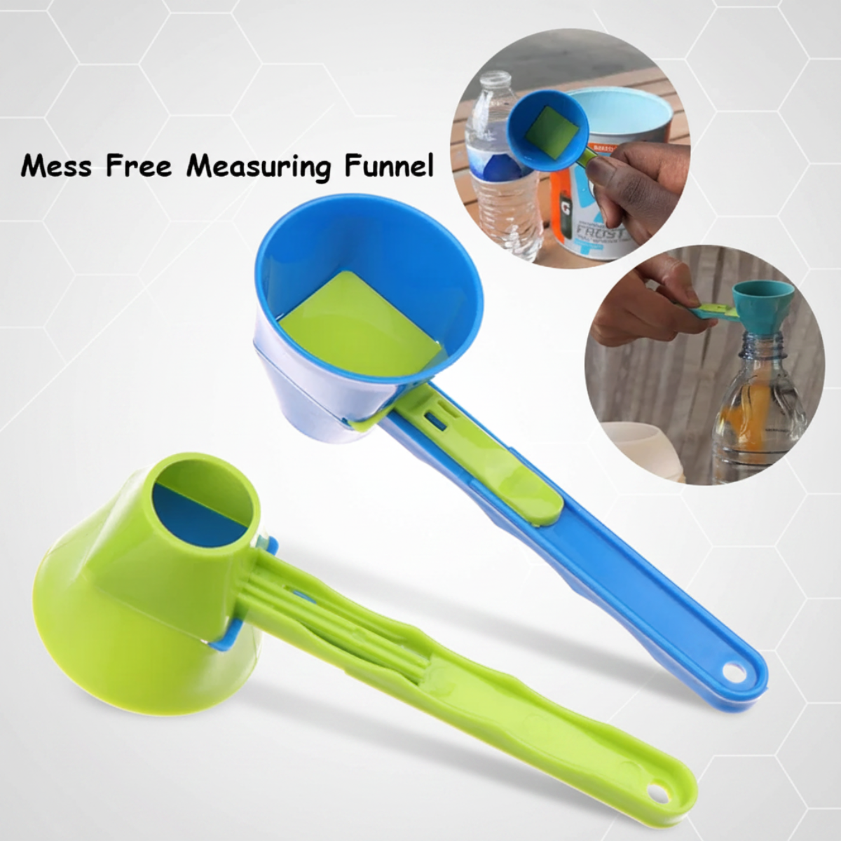 PourPerfect – Cocina y productos a medida – Vaso medidor, cuchara y embudo