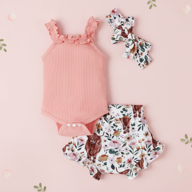 Baby Girl Summer Outfit – Bonito y ligero – Conjunto de ropa para bebé
