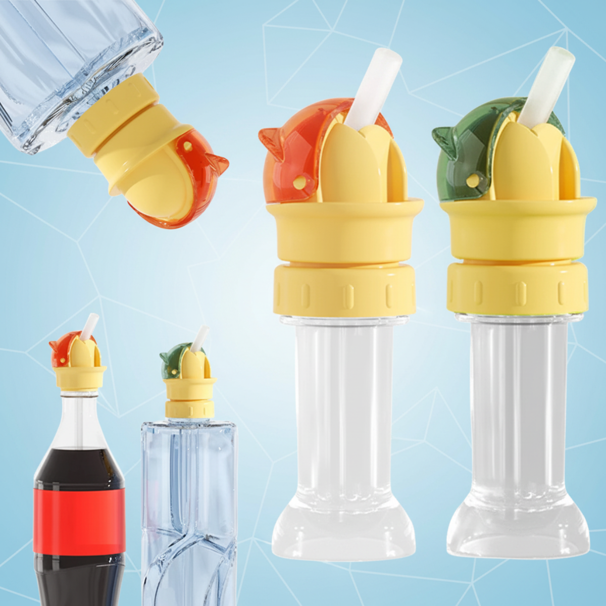 AquaSip – Diversión y practicidad: tapón reutilizable para botellas infantiles