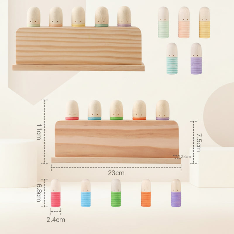 Color Spring: jugar y desarrollarse: juguetes sensoriales de madera para bebés