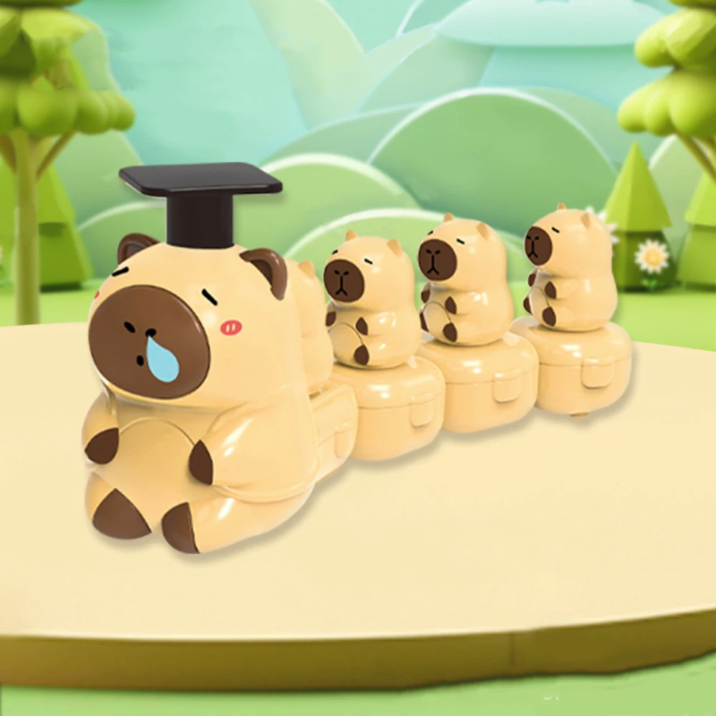 Capybara Train Toy – Divertido y adorable – Tren a toda marcha