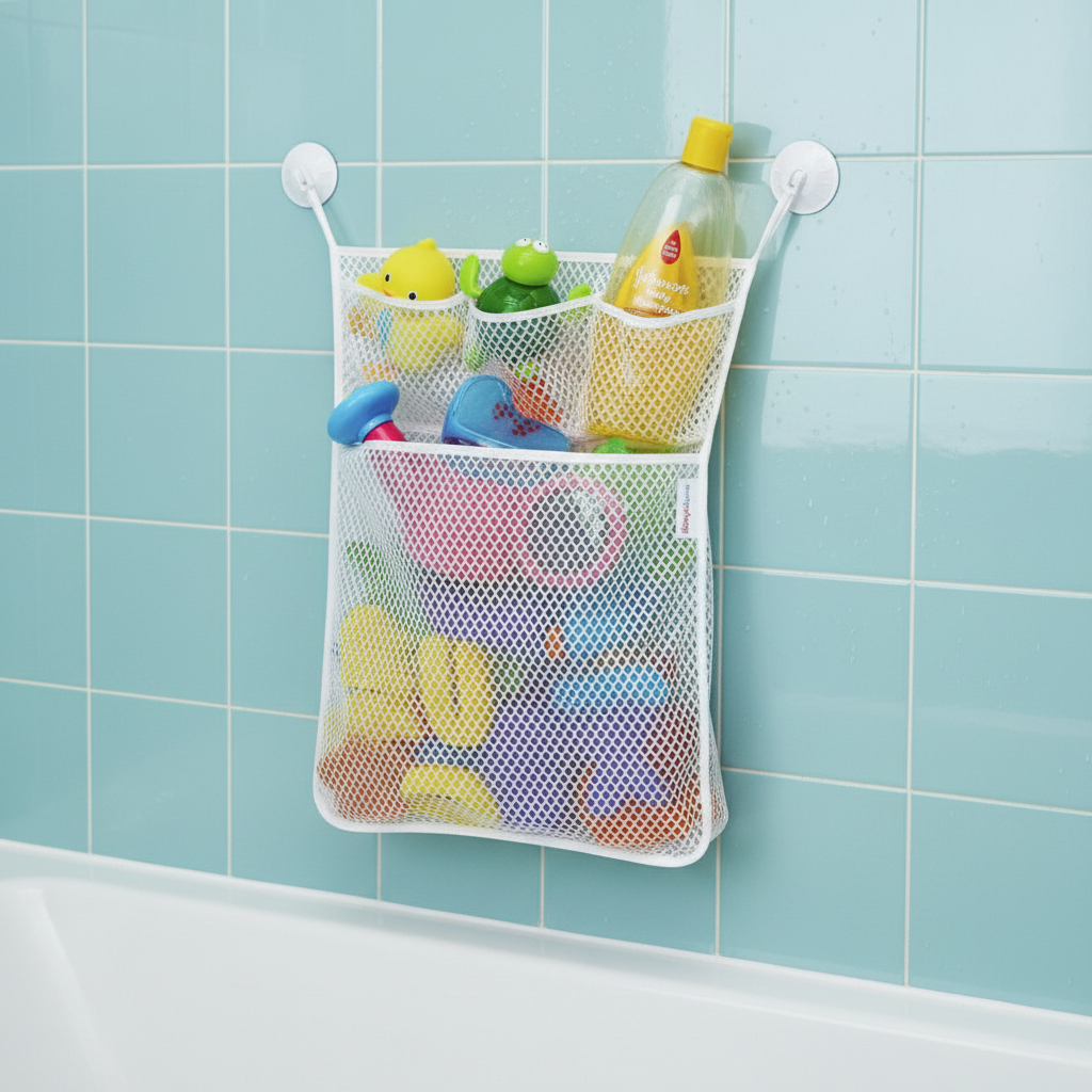 TubyTidy – Sin moho y espacioso – Red de almacenamiento para juguetes de baño