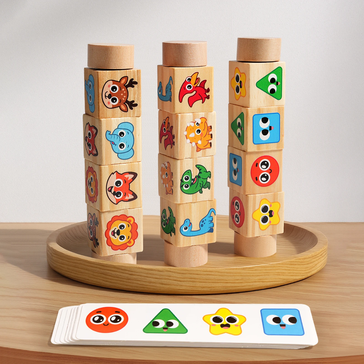 FunMatch – Educativo y creativo – Cubos giratorios de dibujos animados