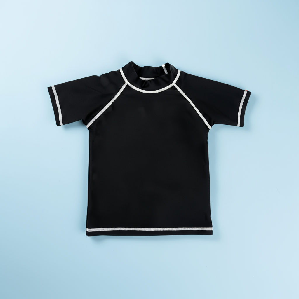 SunnyGuard – Verano y protección: camiseta de baño infantil con mangas cortas y protección UV
