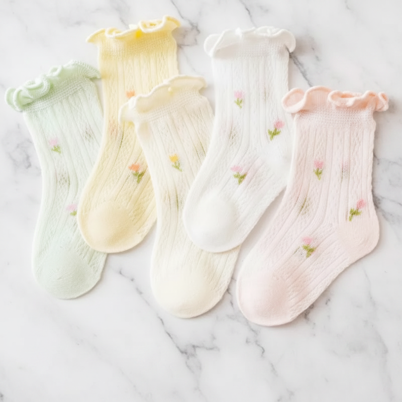 HappyToes – Coloridos y adorables – Calcetines para bebé (juego de 5)