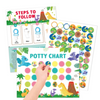 Potty Training – Juguetón y motivador - tarjeta de control de esfínteres con pegatinas