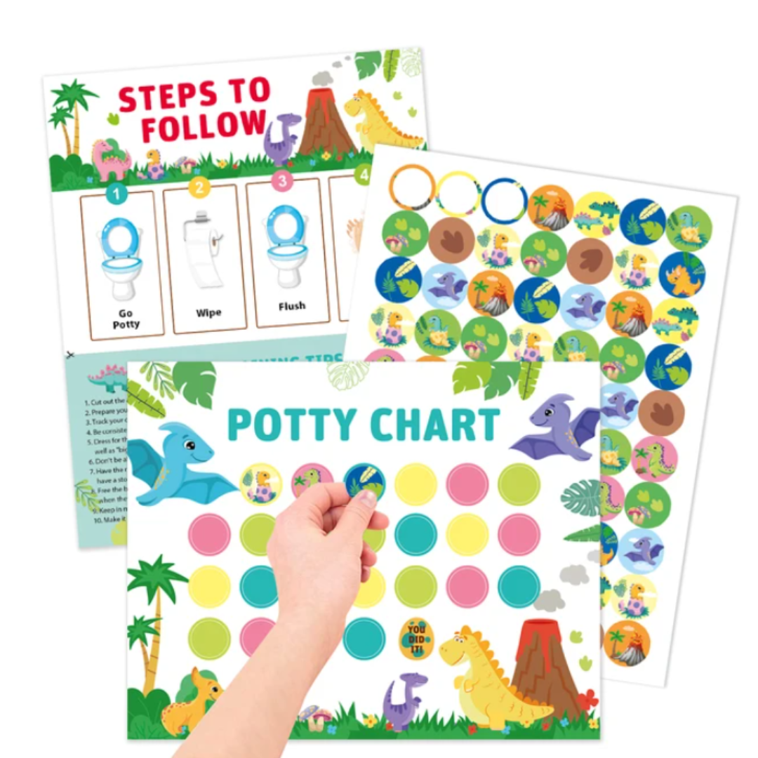Potty Training – Juguetón y motivador - tarjeta de control de esfínteres con pegatinas