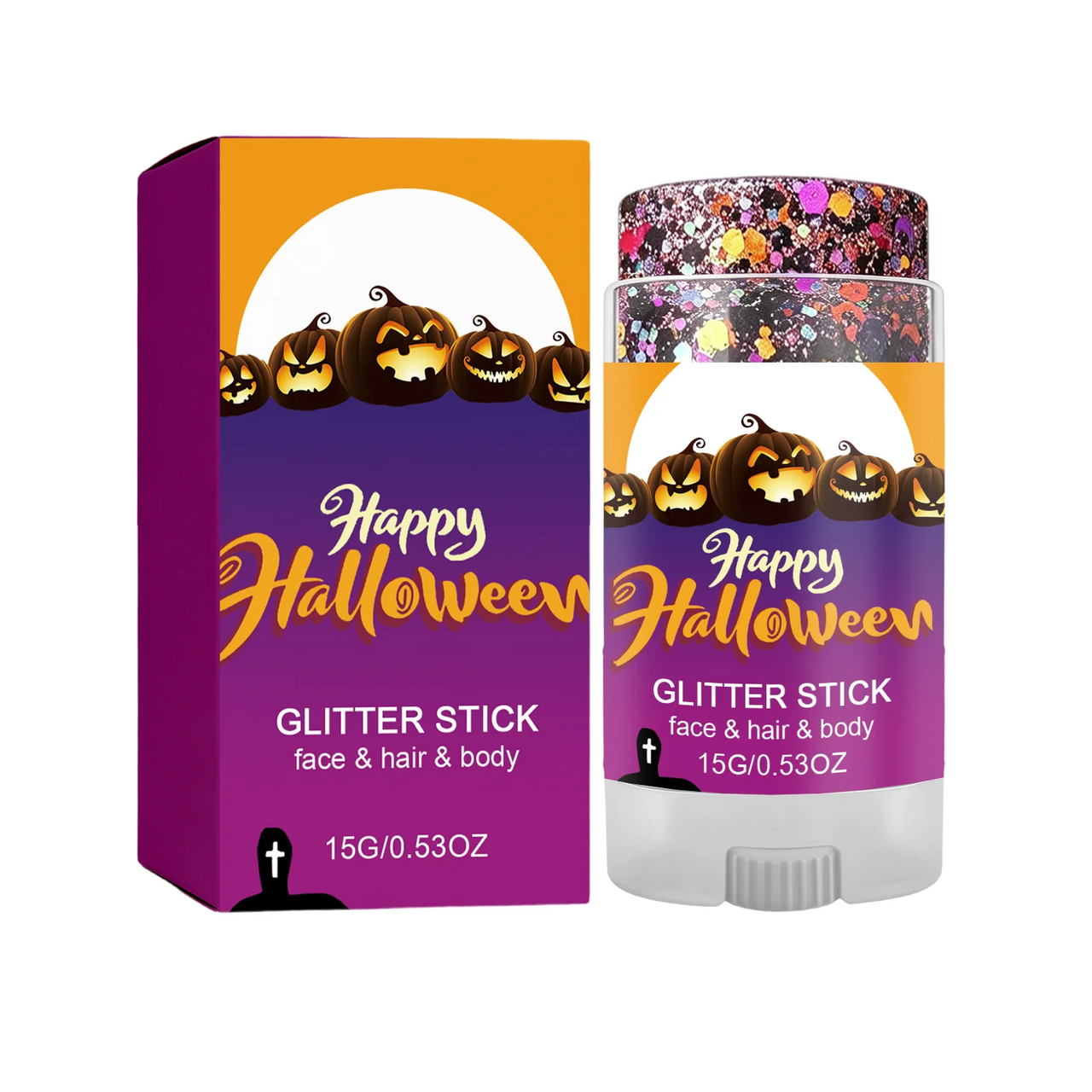 GlitterPop – Brillante y festivo: barra de purpurina de Halloween para el rostro, el pelo y el cuerpo