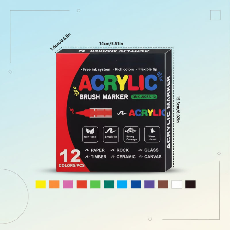 ColorCraft – Creativo y sostenible – Rotuladores acrílicos con punta de pincel