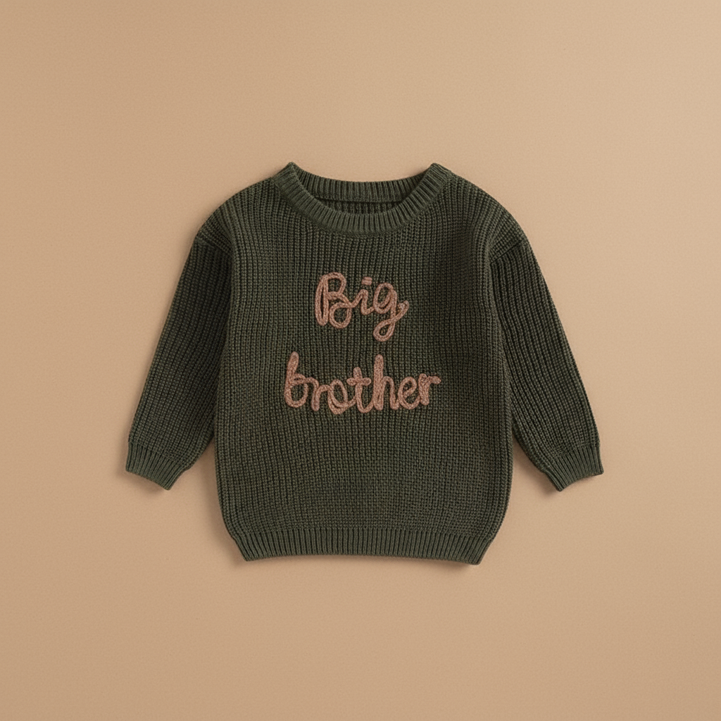 MiniTrend – Acogedor y moderno: jersey infantil con «Big Brother»