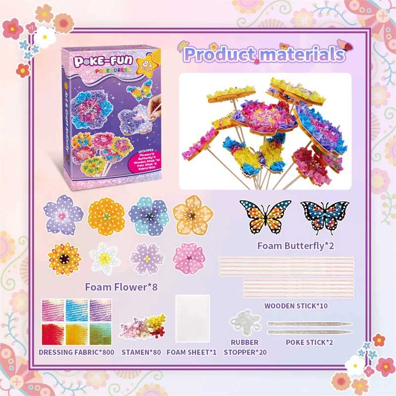 DIY Flower Poke Art – Creativo y educativo: kit de manualidades con flores
