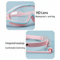 Thumbnail for AquaVision – Protección ajustable contra la condensación y los rayos UV – Gafas de natación de silicona con tapones para los oídos