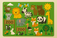 Thumbnail for FeltBoard™ - Conozca a los maravillosos animales - Tablero de fieltro