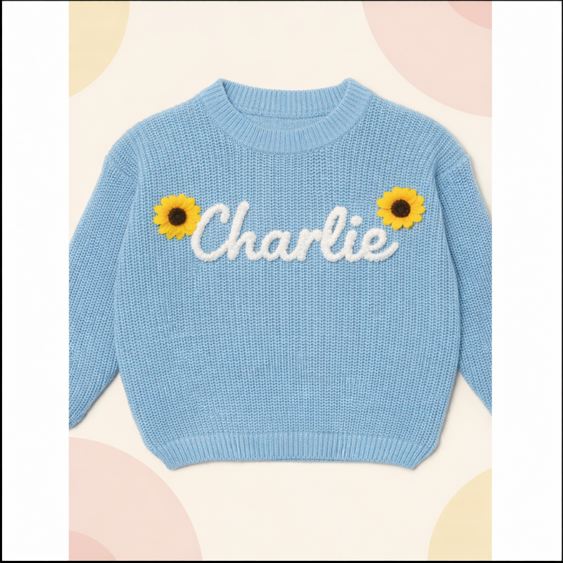 TinyStitch – Jersey de punto personalizado con nombre para niños