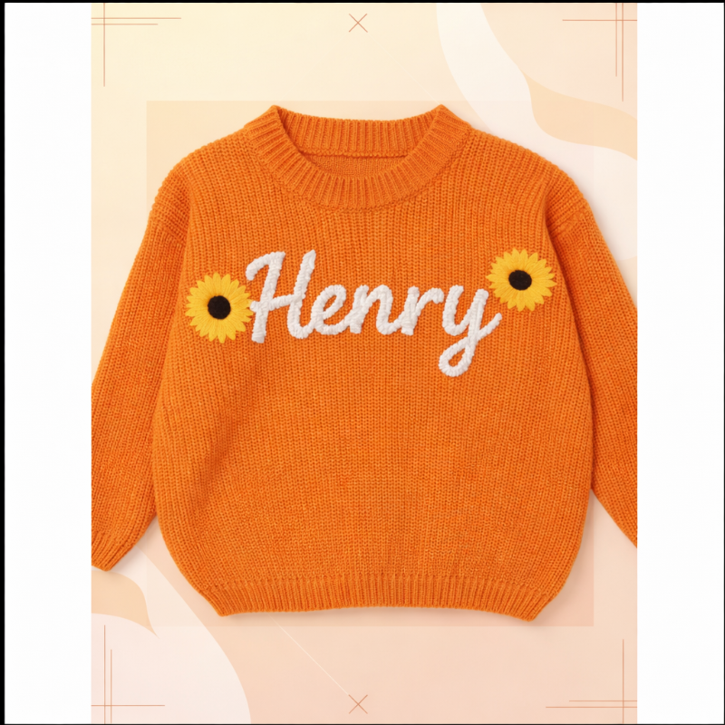 TinyStitch – Jersey de punto personalizado con nombre para niños
