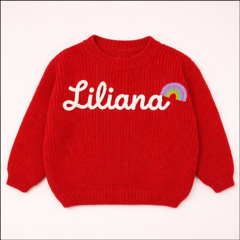 TinyStitch – Jersey de punto personalizado con nombre para niños