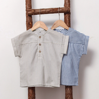 Thumbnail for LittleClassic – Elegante y cómoda: camisa de lino para niño con detalle de botones
