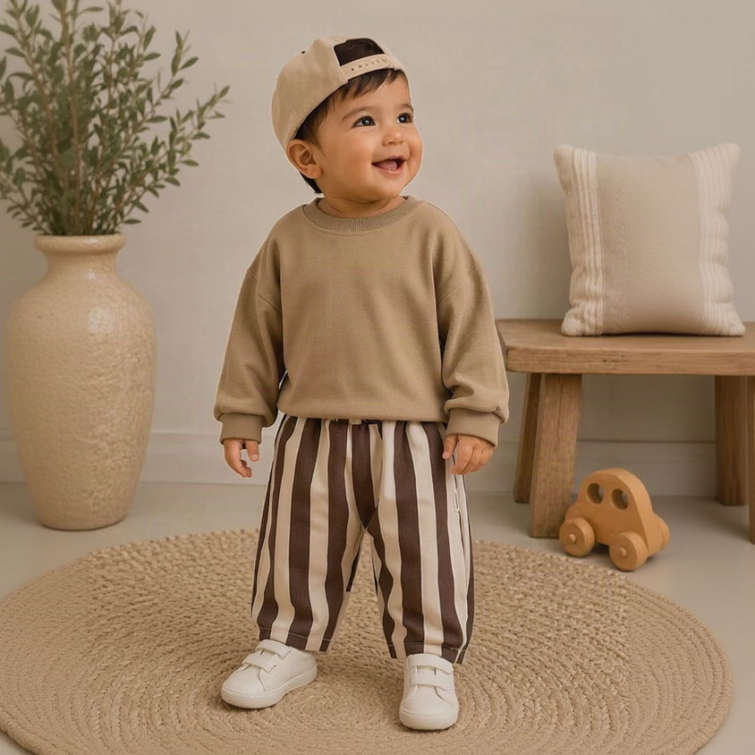 SoftStripe – Suaves y cómodos: pantalones para bebé con diseño a rayas