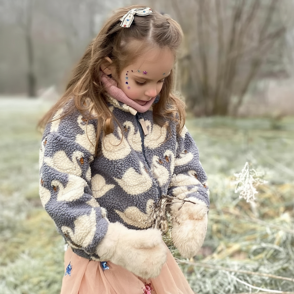 WarmHug – Cómoda y moderna: chaqueta de forro polar para niños con estampados divertidos