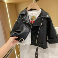 Thumbnail for Girls Leather Jacket – Atrevida y elegante: chaqueta de cuero para niños