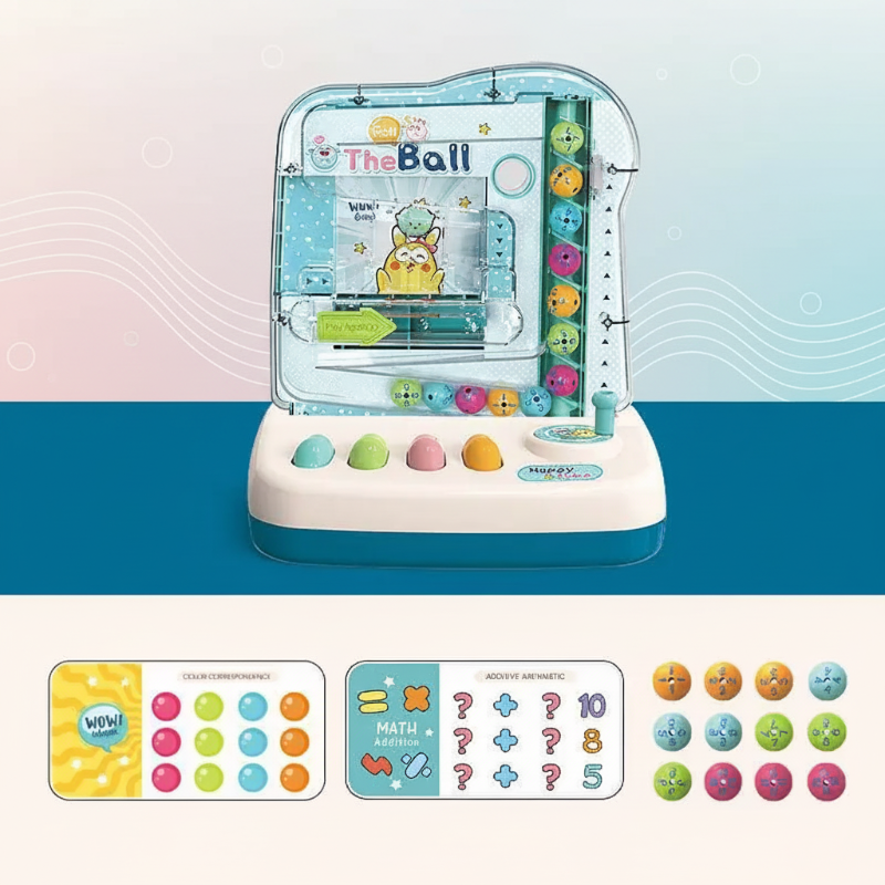 Montessori Math Track Game – Aprendizaje y lógica – Juego de la pista de bolas