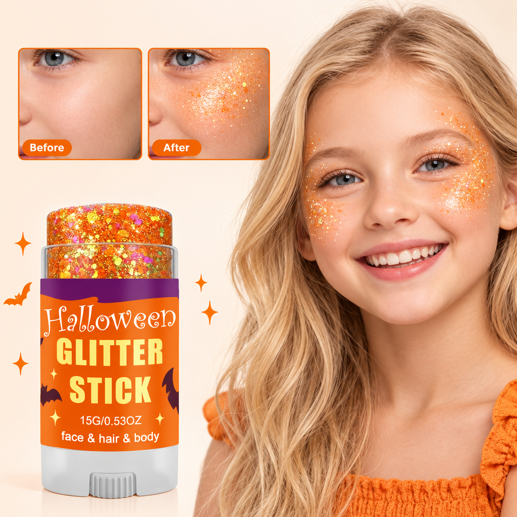 GlitterPop – Brillante y festivo: barra de purpurina de Halloween para el rostro, el pelo y el cuerpo