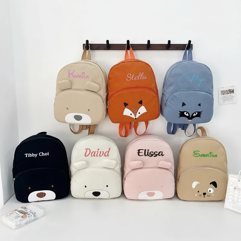 MyLittleBag – Personalizado y adorable: mochila infantil personalizada con nombre y estampado de animales