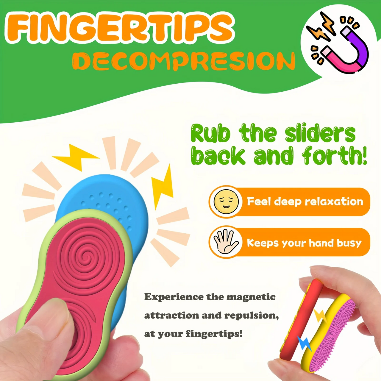 SensorySlide – Relajante e interactivo: juguetes magnéticos para calmar la inquietud