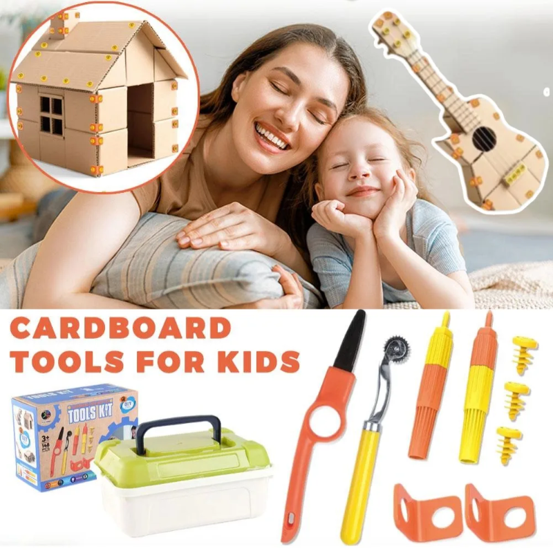 ToolMaster – El juego de herramientas definitivo para los constructores de cajas de cartón – Juego de herramientas para niños