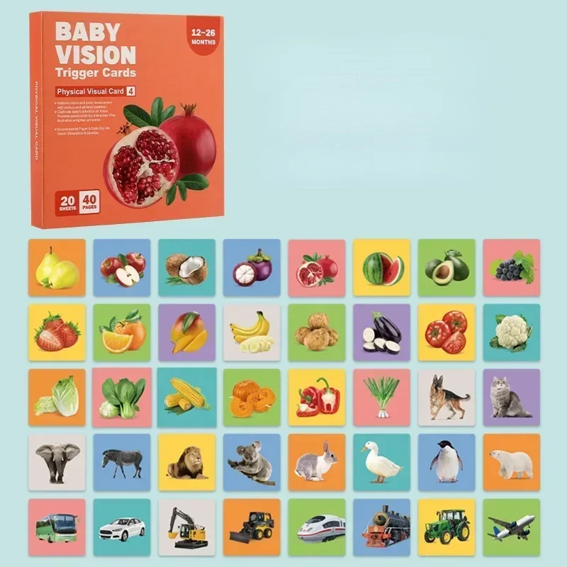 VisionBook – Educatief & Leerzaam – Baby Cognitie Kaartenboek