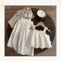 Thumbnail for TinyLuxe – Conjunto de verano de Somerset: top de encaje y pantalones de pierna ancha