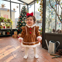 Thumbnail for LittleGinger – Cálido y festivo – Mono navideño para bebé con diadema